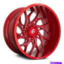ホイール 4本セット 燃料D742ランナー1PCホイール20x10(-18、6x135、87.1)4の赤いリムセット Fuel D742 RUNNER 1PC ...
