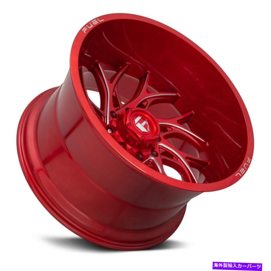 ホイール　4本セット 燃料D742ランナー1PCホイール20x10（-18、8x170、125.1）4の赤いリムセット Fuel D742 RUNNER 1PC Wheels 20x10 (-18, 8x170, 125.1) Red Rims Set of 4 3