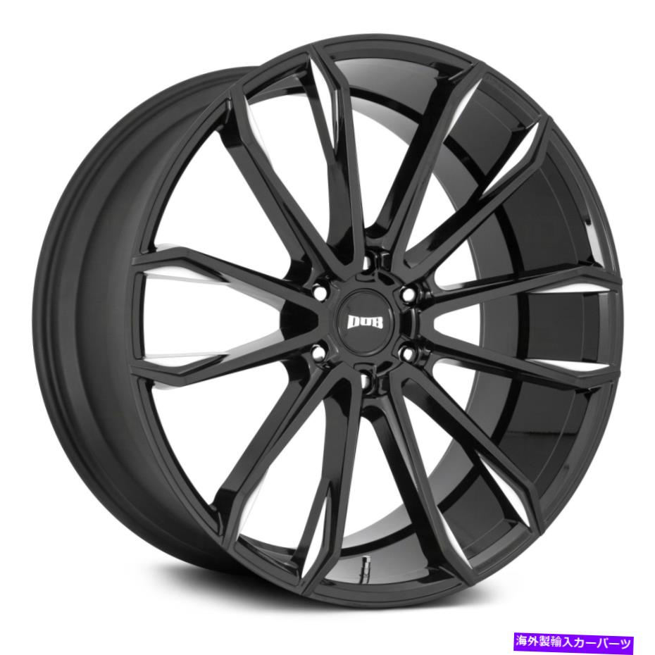 ホイール　4本セット Dub S252 Clout Wheels 24x10（30、6x139.7、106.1）4のブラックリムセット Dub S252 CLOUT Wheels 24x10 (30, 6x139.7, 106.1) Black Rims Set of 4