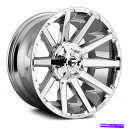 ホイール 4本セット 燃料D614コントラ1PCホイール22x10(-18、8x180、124.2)4のクロムリムセット Fuel D614 CONTRA 1P...