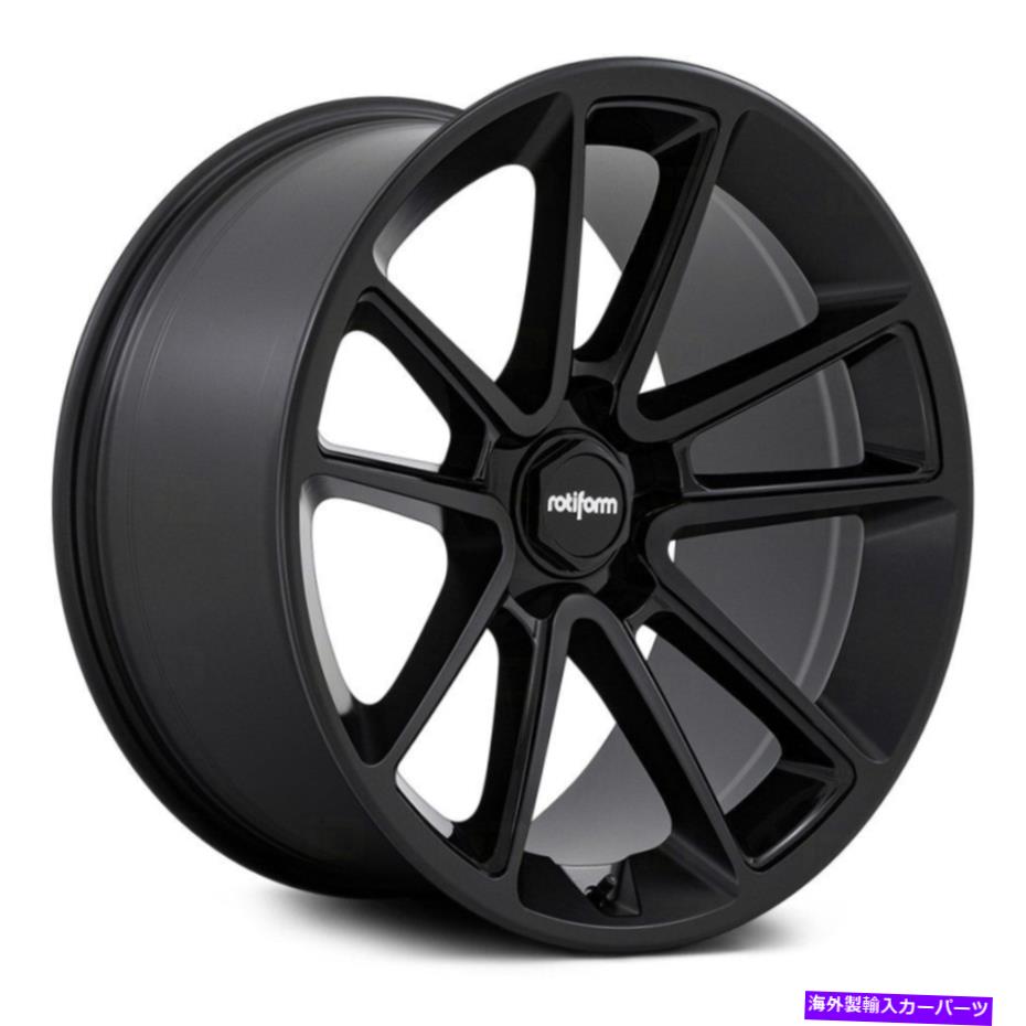 ホイール　4本セット 回転型BTLホイール22x10（60、5x130、71.5）4のブラックリムセット Rotiform BTL Wheels 22x10 (60, 5x130, 71.5) Black Rims Set of 4