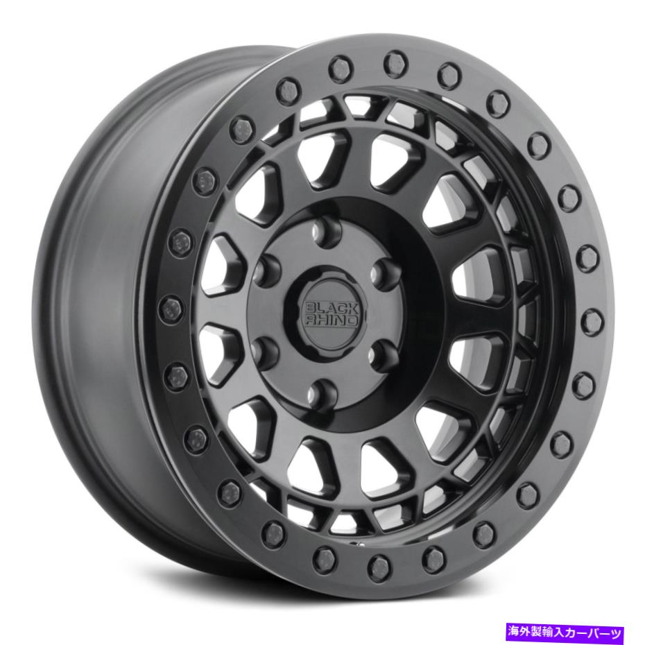 ホイール　4本セット ブラックサイムプリムビードロックホイール17x8.5（-38、8x165.1）4のブラックリムセット Black Rhino PRIMM BEADLOCK Wheels 17x8.5 (-38, 8x165.1) Black Rims Set of 4