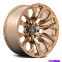 ホイール 4本セット Fuel D805 Flame 6 1PCホイール22x10(-18、6x139.7、106.1)4のブロンズリムセット Fuel D805 FLAME 6 1PC Wheels 22x10 (-18, 6x139.7, 106.1) Bronze Rims Set of 4(2)