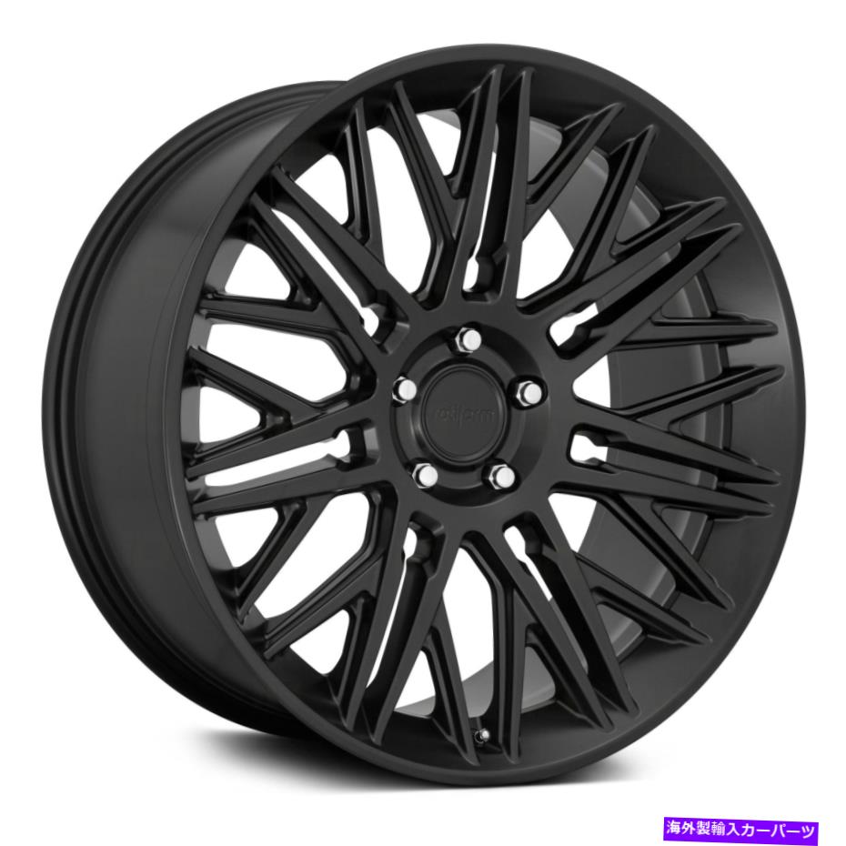 ホイール　4本セット Rotiform JDRホイール22x10（20、5x112、66.56）4のブラックリムセット Rotiform JDR Wheels 22x10 (20, 5x112, 66.56) Black Rims Set of 4