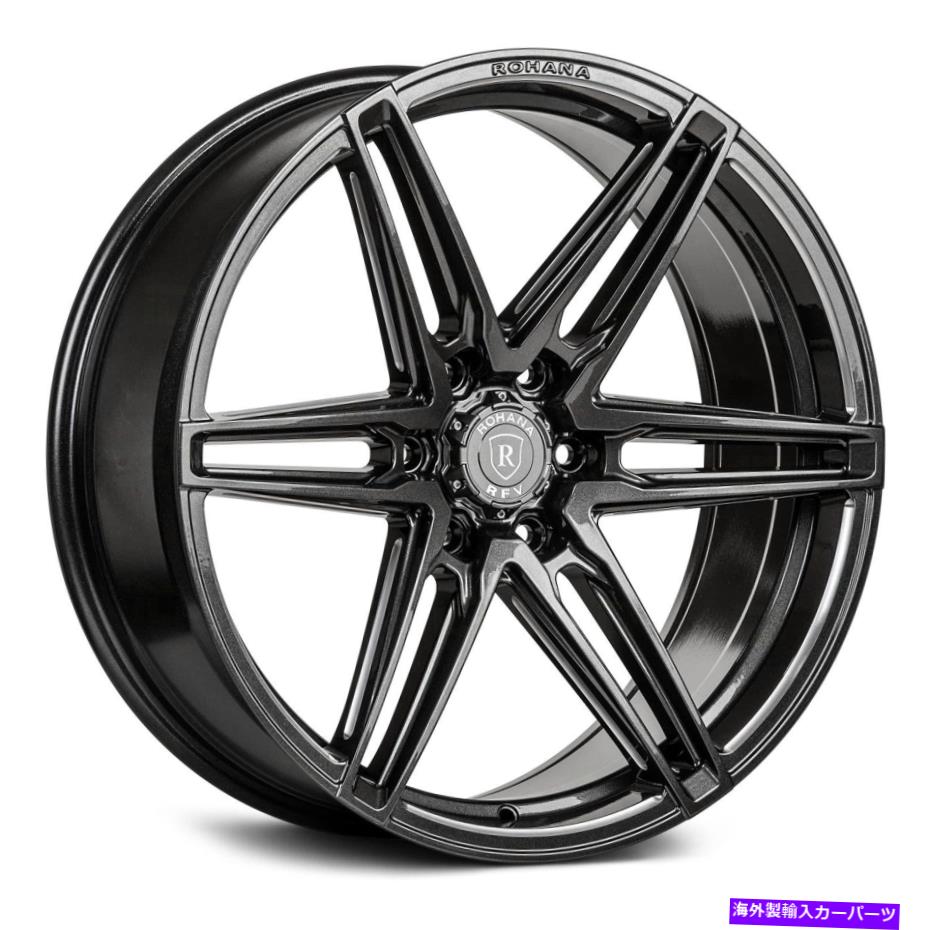 ホイール　4本セット Rohana RFV1ホイール22x9.5（0、6x139.7、78.1）グラファイトリムセット4 Rohana RFV1 Wheels 22x9.5 (0, 6x139.7, 78.1) Graphite Rims Set of 4