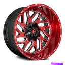 ホイール 4本セット Fuel D691 Triton 1PCホイール20x10(-18、5x127、78.1)4の赤いリムセット Fuel D691 TRIT...