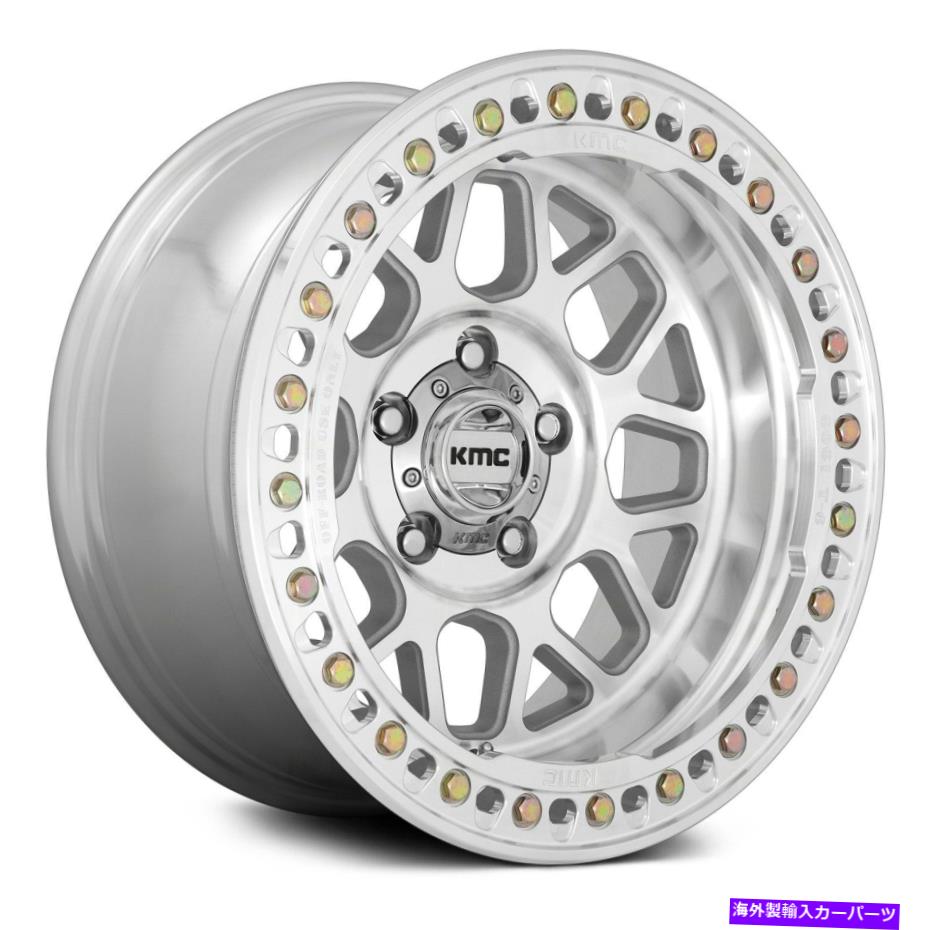 ホイール　4本セット KMC KM235グレネードクロールホイール17x8.5（0、5x127、71.5）4の機械加工リムセット KMC KM235 GRENADE CRAWL Wheels 17x8.5 (0, 5x127, 71.5) Machined Rims Set of 4