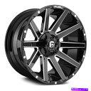 ホイール 4本セット 燃料D615コントラ1PCホイール22x10(-19、6x139.7、106.1)4のブラックリムセット Fuel D615 CONTRA...