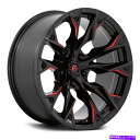 ホイール 4本セット Fuel D823 Flame 5 1PCホイール24x12(-44、5x127、71.5)4のブラックリムセット Fuel D823 F...
