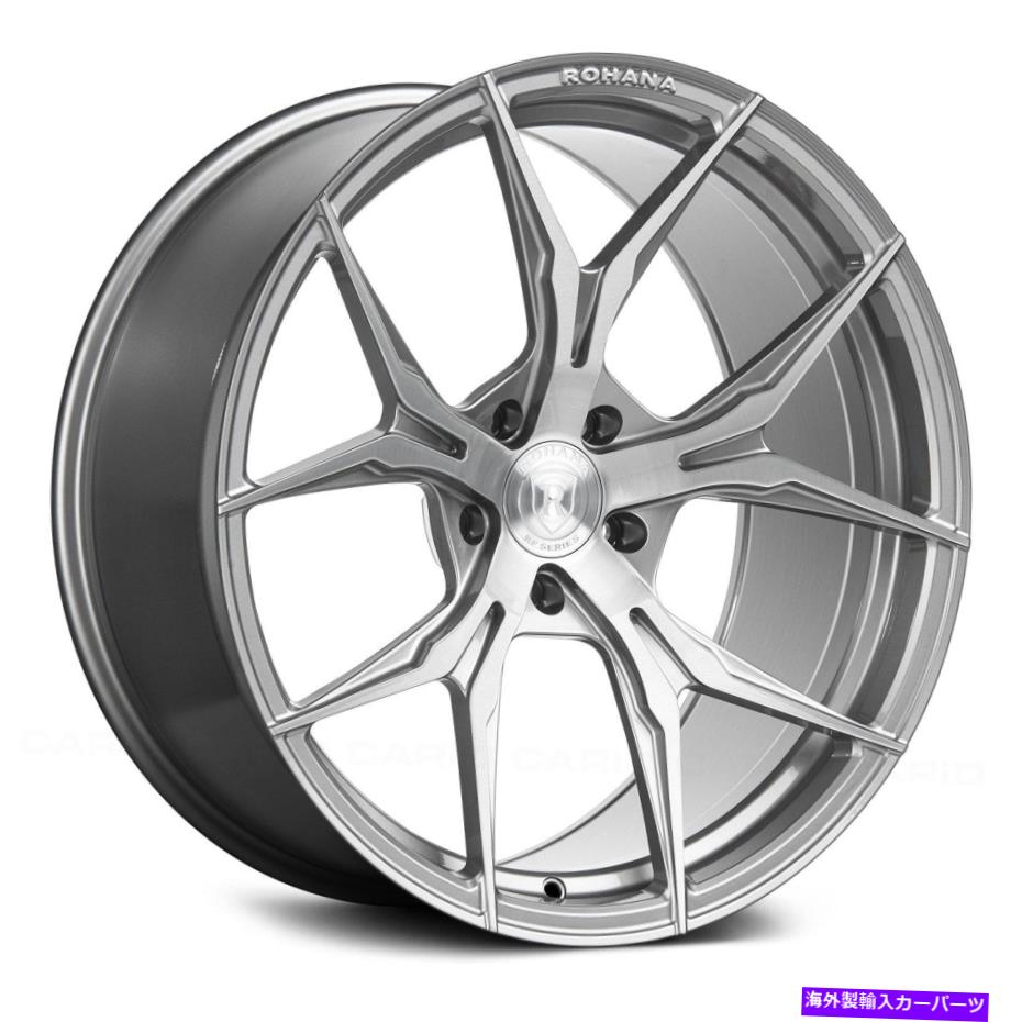 ホイール　4本セット Rohana RFX5ホイール20x9（38、5x108、63.4）4のチタンリムセット Rohana RFx5 Wheels 20x9 (38, 5x108, 63.4) Titanium Rims Set of 4(2)