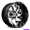 ホイール 4本セット 燃料D240クリーバー2PCキャストセンターホイール20x9(20、5x139.7)4のブラックリムセット Fuel D240 CLEAV...
