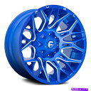 ホイール 4本セット 燃料D770 Twitch 1PCホイール22x10(-18、5x150、110.1)4の青いリムセット Fuel D770 TWITCH...