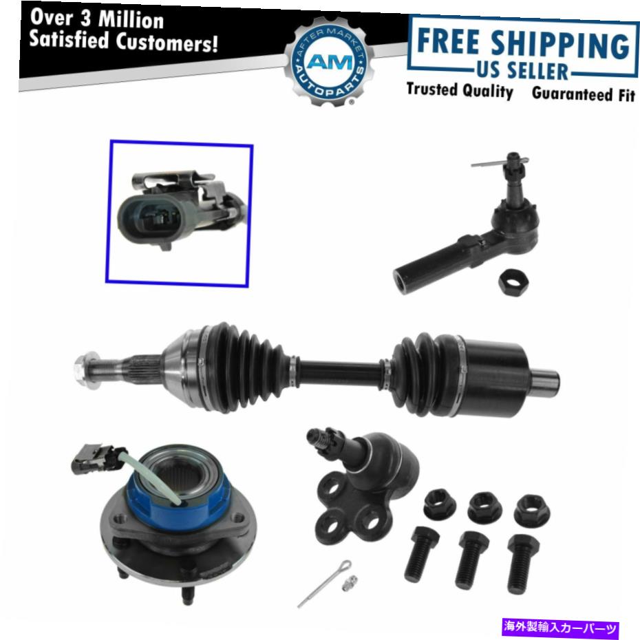 Steering Shaft 4ԡƥ󥰡ڥ󥷥󥭥åCVּۥ٥󥰡ϥ֥ܡ른祤ȥå 4 Piece Steering &Suspension Kit CV Axle Wheel Bearing &Hub Ball Joint Tie Rod