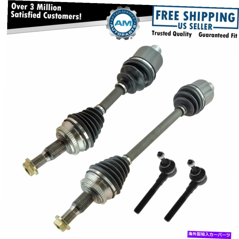 Steering Shaft 4ԡƥ󥰡ڥ󥷥󥭥åCVּեȥ֥ȳ¦å 4 Piece Steering &Suspension Kit CV Axle Shaft Assemblies &Outer Tie Rods New