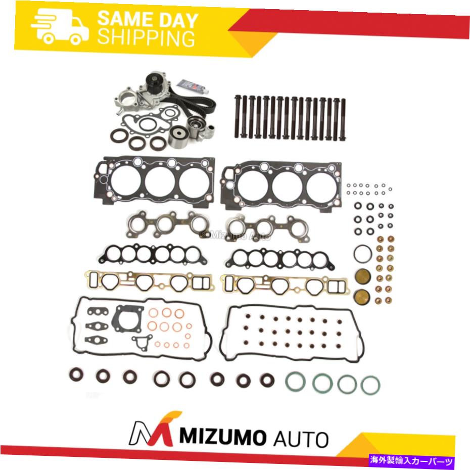 Head Gasket Set Timing Belt Kit Water Pump Fit 95-04 Toyota 3.4 DOHC 5VZFEカテゴリWater Pump状態海外直輸入品 新品メーカー車種発送詳細 送料無料 （※北海道、沖縄、離島は省く）商品詳細輸入商品の為、英語表記となります。Condition: NewBrand: Aftermarket ProductsManufacturer Part Number: MA-9761238963Warranty: YesInterchange Part Number: HS9227PT-1, ES72168, 13568-YZZ03, 13503-62040, 13505-62070, TS26271, ITM271Note: Water Pump with outlet pipe at thermostat housingRemark: Hydraulic Tensioner / Adjuster is not includedMaterial: Graphite Head GasketFitment Type: Direct ReplacementKit or Single Part: KitType: Engine Timing Belt Kit; Engine Head Gasket SetKit Parts Included: Engine Timing Belt Kit; Engine Water PumpPlacement on Vehicle: FrontOE Spec or Performance/Custom: OE SpecGreasable or Sealed: SealedUPC: 739761238956《ご注文前にご確認ください》■海外輸入品の為、NC・NRでお願い致します。■取り付け説明書は基本的に付属しておりません。お取付に関しましては専門の業者様とご相談お願いいたします。■通常2〜4週間でのお届けを予定をしておりますが、天候、通関、国際事情により輸送便の遅延が発生する可能性や、仕入・輸送費高騰や通関診査追加等による価格のご相談の可能性もございますことご了承いただいております。■海外メーカーの注文状況次第では在庫切れの場合もございます。その場合は弊社都合にてキャンセルとなります。■配送遅延、商品違い等によってお客様に追加料金が発生した場合や取付け時に必要な加工費や追加部品等の、商品代金以外の弊社へのご請求には一切応じかねます。■弊社は海外パーツの輸入販売業のため、製品のお取り付けや加工についてのサポートは行っておりません。専門店様と解決をお願いしております。■大型商品に関しましては、配送会社の規定により個人宅への配送が困難な場合がございます。その場合は、会社や倉庫、最寄りの営業所での受け取りをお願いする場合がございます。■輸入消費税が追加課税される場合もございます。その場合はお客様側で輸入業者へ輸入消費税のお支払いのご負担をお願いする場合がございます。■商品説明文中に英語にて”保証”関する記載があっても適応はされませんのでご了承ください。■海外倉庫から到着した製品を、再度国内で検品を行い、日本郵便または佐川急便にて発送となります。■初期不良の場合は商品到着後7日以内にご連絡下さいませ。■輸入商品のためイメージ違いやご注文間違い当のお客様都合ご返品はお断りをさせていただいておりますが、弊社条件を満たしている場合はご購入金額の30％の手数料を頂いた場合に限りご返品をお受けできる場合もございます。(ご注文と同時に商品のお取り寄せが開始するため)（30％の内訳は、海外返送費用・関税・消費全負担分となります）■USパーツの輸入代行も行っておりますので、ショップに掲載されていない商品でもお探しする事が可能です。お気軽にお問い合わせ下さいませ。[輸入お取り寄せ品においてのご返品制度・保証制度等、弊社販売条件ページに詳細の記載がございますのでご覧くださいませ]&nbsp;