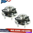 Wheel Hub Bearing 08-11クライスラータウン&カントリーダッジグランドキャラバンの2xフロントホイールベアリングハブ 2x Front Wh...