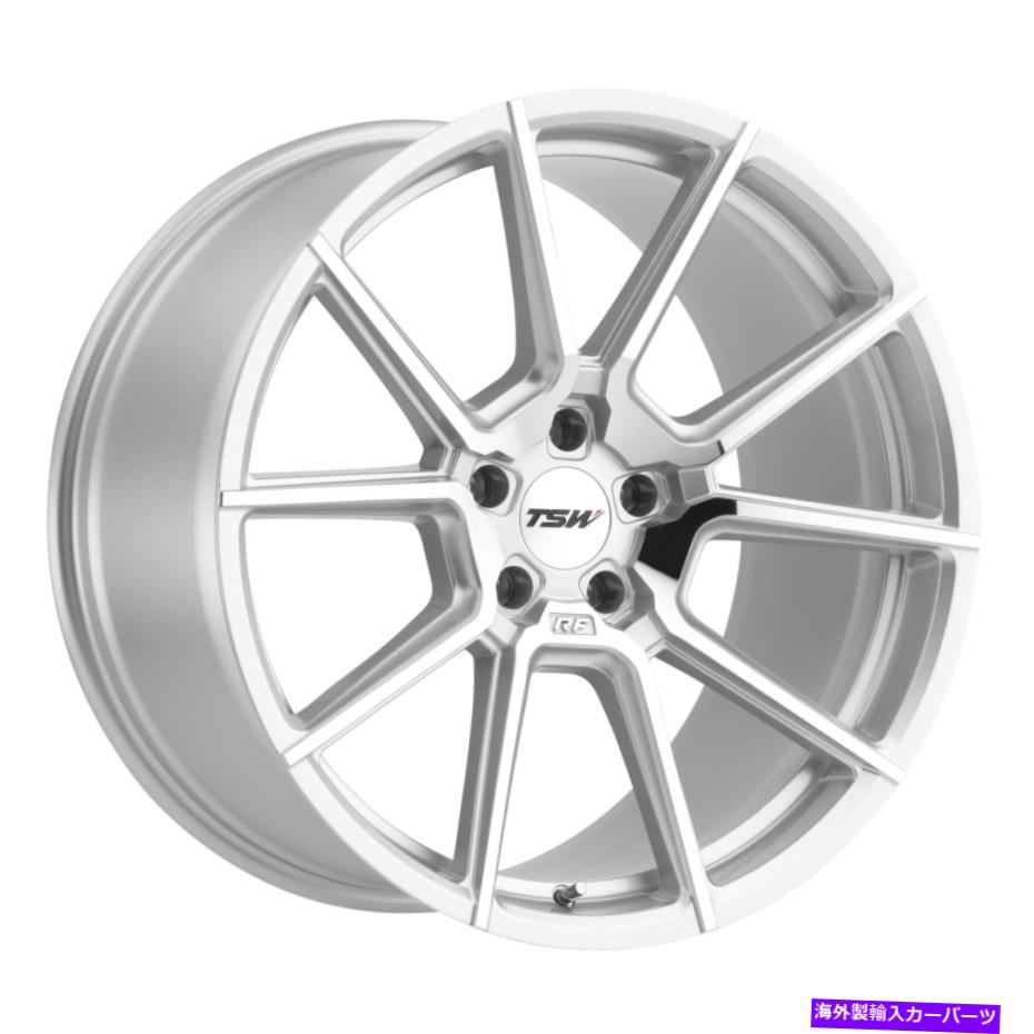 ホイール　4本セット 18x9.5 TSWクロノシルバーW/ミラーカットフェイスホイール5x120（39mm）セット4の..