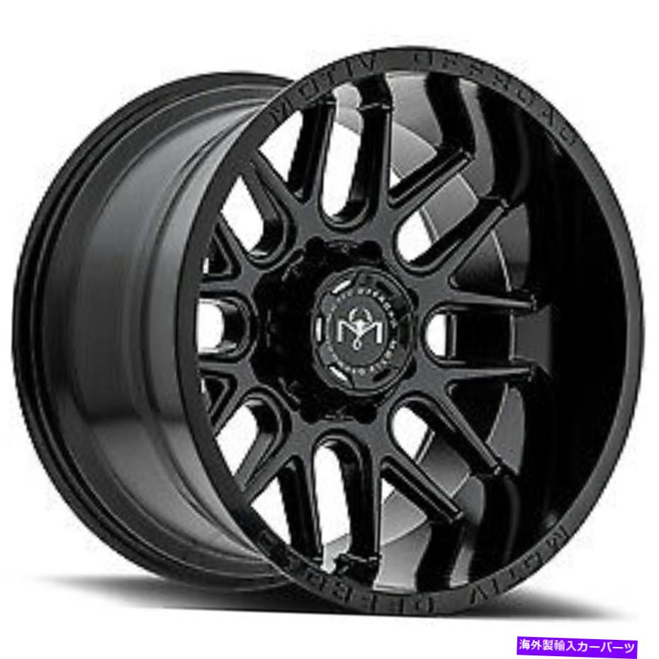 ホイール　4本セット 20x10 Motiv Off Road 423Bマグナスグロスブラックホイール8x6.5（-25mm）セット4 20x10 Motiv Off Road 423B Magnus Gloss Black Wheels 8x6.5 (-25mm) Set of 4