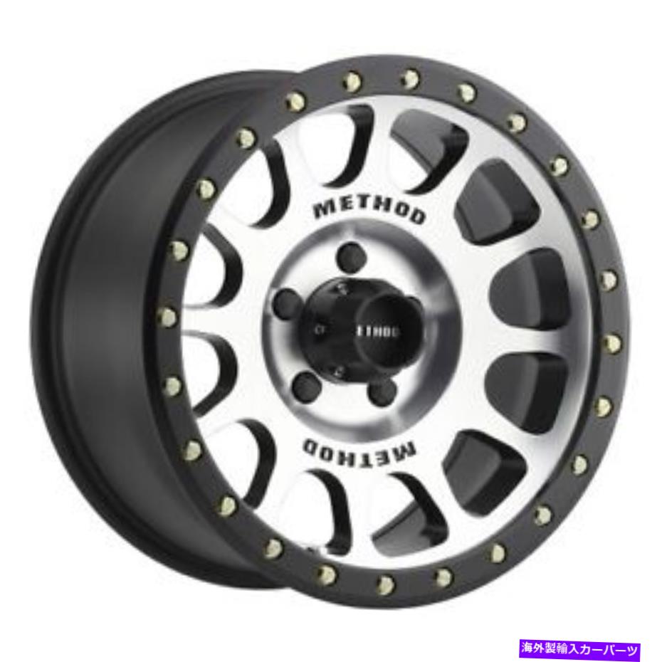 ホイール　4本セット 17x8.5メソッドMR305 NV機械加工w/マットブラックリップホイール5x5（25mm）セット4 17x8.5 Method MR305 NV Machined w/ Matte Black Lip Wheels 5x5 (25mm) Set of 4(2)