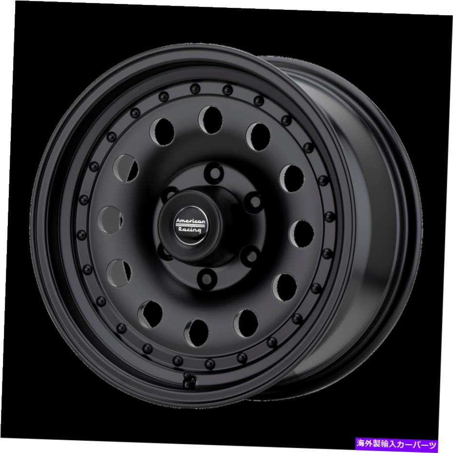 ホイール　4本セット 18x8アメリカンレーシングAR62 Outlaw IIサテンブラックホイール6x5.5（18mm）セット4 18x8 American Racing AR62 OUTLAW II Satin Black Wheel 6x5.5 (18mm) Set of 4