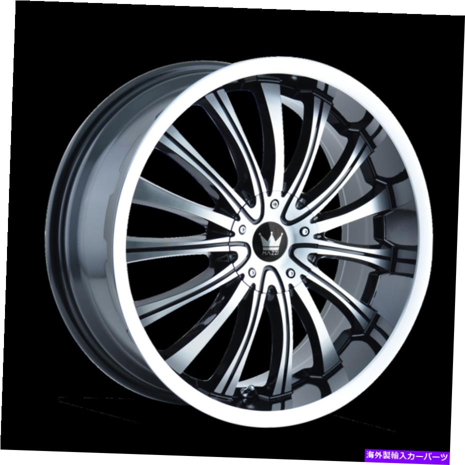 ホイール　4本セット 20x9 Mazzi Hype Black/機械加工ホイール5x115/5x120（18mm）セット4 20x9 MAZZI Hype Black/Machined Wheels 5x115/5x120 (18mm) Set of 4