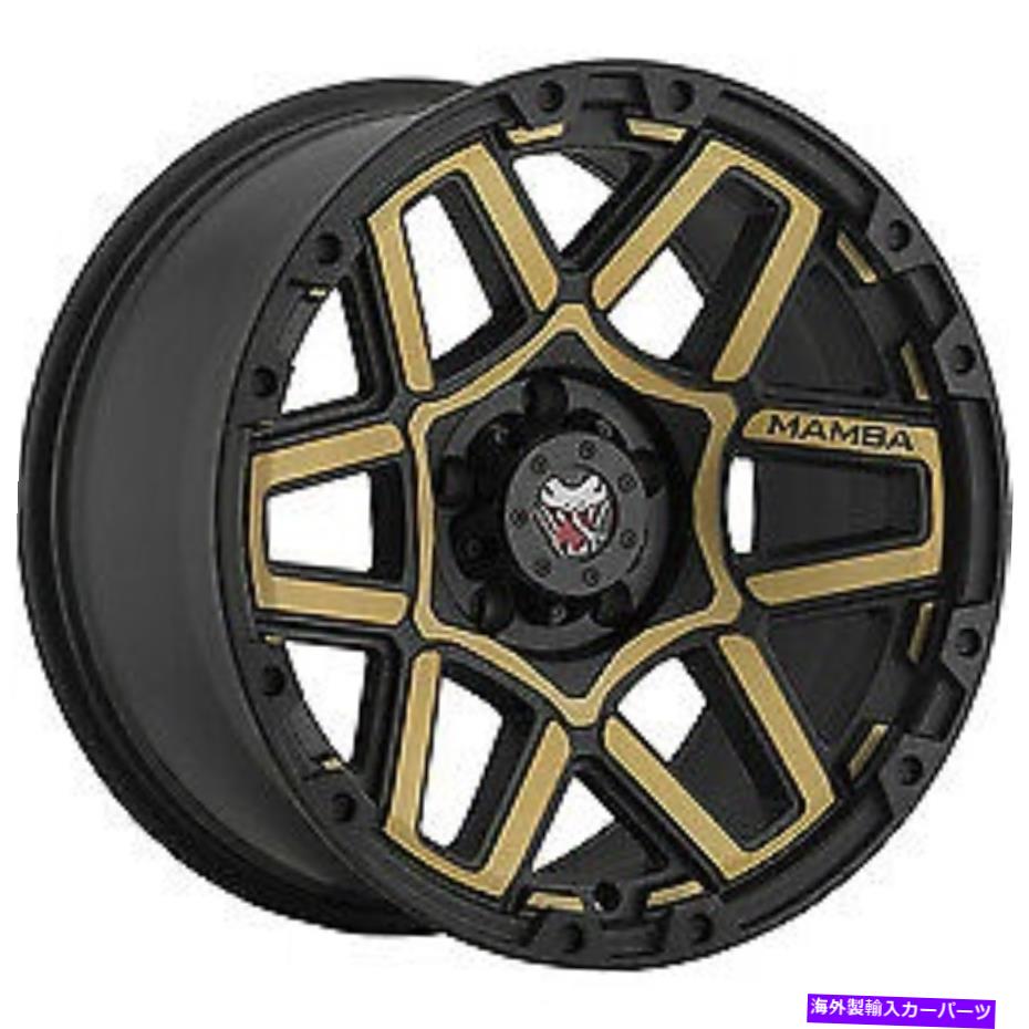 ホイール　4本セット 17x9 MAMBA 595BZ M23マットブラックW/ブロンズフェイスホイール5x5.5（12mm）セット4 17x9 Mamba 595BZ M23 Matte Black w/ Bronze Face Wheels 5x5.5 (12mm) Set of 4(2)