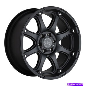 ホイール　4本セット 18x9ブラックサイグラミスマットブラックホイール6x5.5（-12mm）セット4 18x9 Black Rhino Glamis Matte Black Wheels 6x5.5 (-12mm) Set of 4