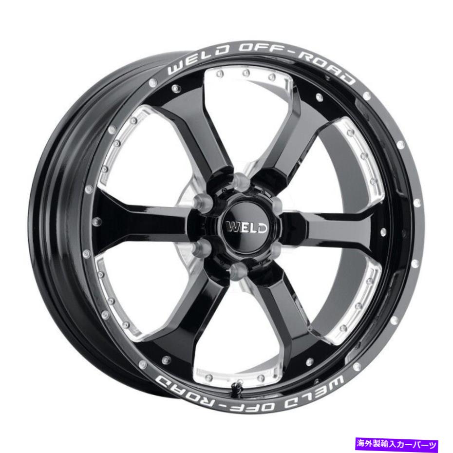 ۥ롡4ܥå 20x10ܥեW125ʥ6ĤΥ֥åߥ󥰥ۥ6x5.5-18mm˥å4 20x10 WELD Off-Road W125 Granada Six Black Milled Wheels 6x5.5 (-18mm) Set of 4