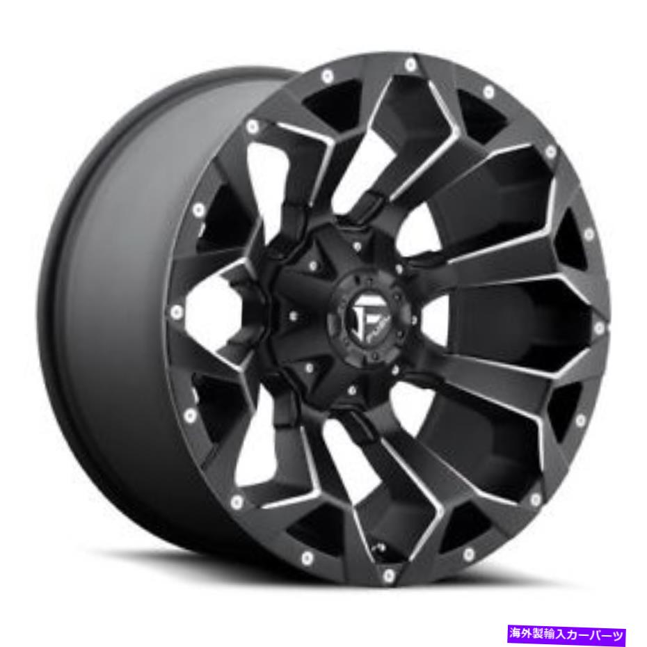 ホイール　4本セット 17x9 d546燃料攻撃ブラック＆ミリングホイール5x4.5/5x5（-12mm）セット4 17x9 D546 Fuel Assault Black & Milled Wheels 5x4.5/5x5 (-12mm) Set of 4(2)