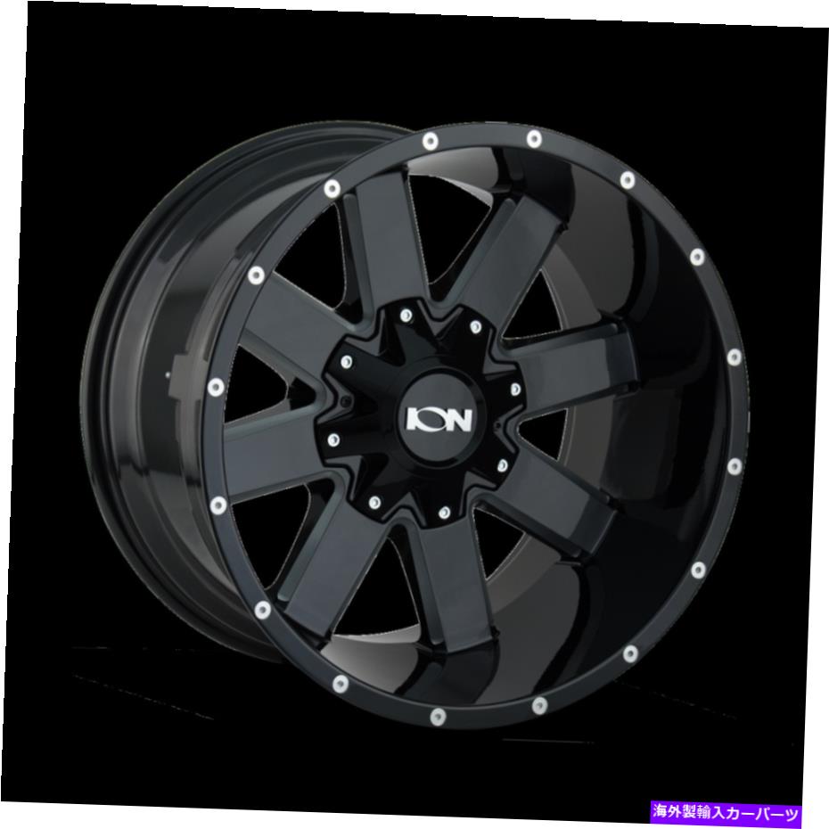 ホイール　4本セット 20x9イオン141サテンブラックホイール8x180（18mm）セット4 20x9 ION 141 Satin Black Wheels 8x180 (18mm) Set of 4