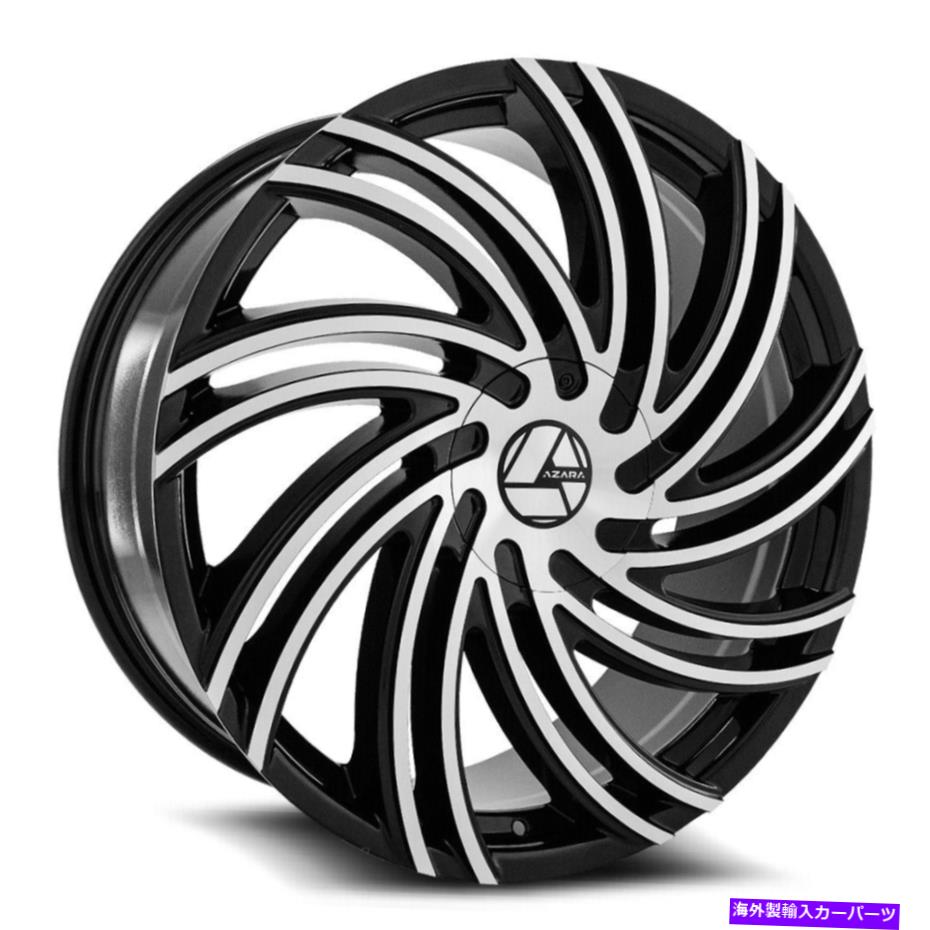 ホイール　4本セット 20x8.5 Azara Aza-514 Gloss Black＆Machined Wheels 5x4.5/5x120（35mm）セット4 20x8.5 Azara AZA-514 Gloss Black & Machined Wheels 5x4.5/5x120 (35mm) Set of 4