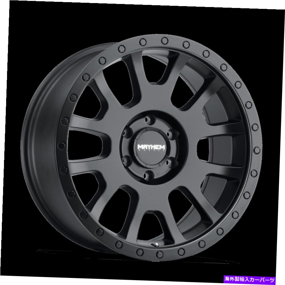 ホイール　4本セット 18x9メイヘムスカウトマットブラックホイール6x135（0mm）4のセット 18x9 MAYHEM Scout Matte Black Wheels 6x135 (0mm) Set of 4