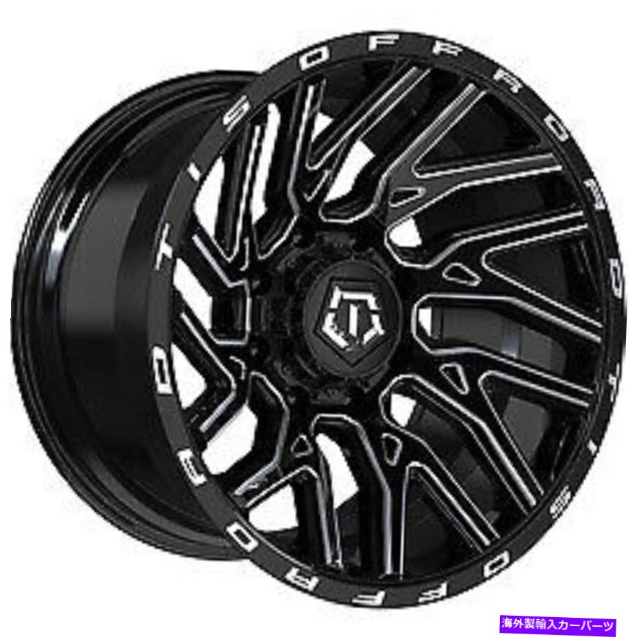 ホイール　4本セット 22x12 tis 554bmグロスブラックw/ミルホイール8x6.5（-44mm）セット4 22x12 TIS 554BM Gloss Black w/Milled Wheels 8x6.5 (-44mm) Set of 4