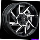 ホイール 4本セット 20x12 Vision 422 Prowler Gloss Black Machined Face Wheels 6x5.5(-51mm...