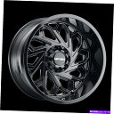 ホイール 4本セット 20x9メイヘムエセックスブラックW/ミルドスポークホイール8x6.5(18mm)セット4 20x9 MAYHEM Essex Black W/Milled Spokes Wheels 8x6.5 (18mm) Set of 4(2)