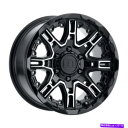 ホイール　4本セット 20x11.5レベル8スリングショットグロスブラック機械加工ホイール6x135（-44mm）セット4 20x11.5 Level 8 Slingshot Gloss Black Machined Wheels 6x135 (-44mm) Set of 4