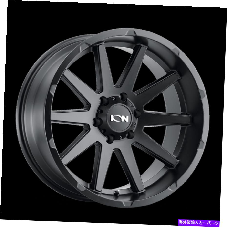 ホイール　4本セット 20x10イオン143マットブラックホイール8x180（-19mm）セット4 20x10 ION 143 Matte Black Wheels 8x180 (-19mm) Set of 4