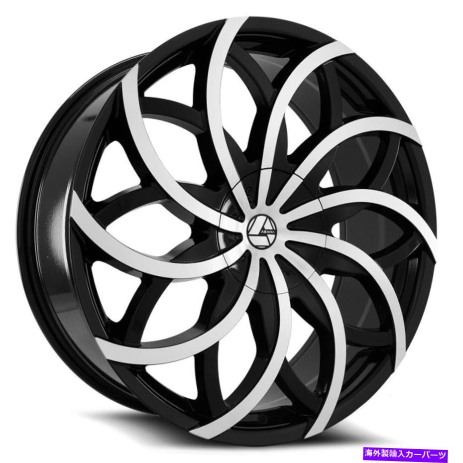 ホイール　4本セット 20x8.5 Azara Aza-04 Gloss Black＆Machined Wheels 5x4.5/5x120（35mm）セット4 20x8.5 Azara AZA-04 Gloss Black & Machined Wheels 5x4.5/5x120 (35mm) Set of 4
