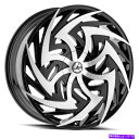 ホイール 4本セット 20x8.5 Azara Aza-520 Gloss Black&Machined Wheels 5x112/5x4.5(35mm)セット...