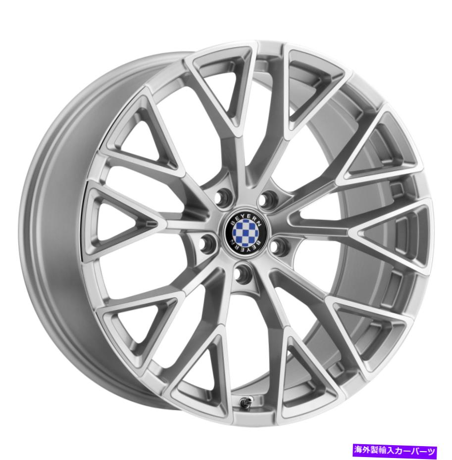 ホイール　4本セット 18x9.5 Beyern Antler Silver W/Mirror Cut FaceWheels 5x120（45mm）セット4のセ..