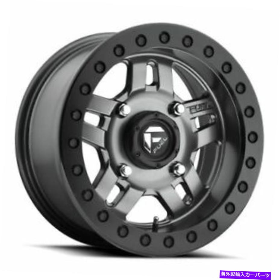 ホイール　4本セット 15x7 D918 Fuel Anza UTV BeadLock Matte Gunmetal Wheels 4x156（13mm）セット4 15x7 D918 Fuel Anza UTV BEADLOCK Matte Gunmetal Wheels 4x156 (13mm) Set of 4