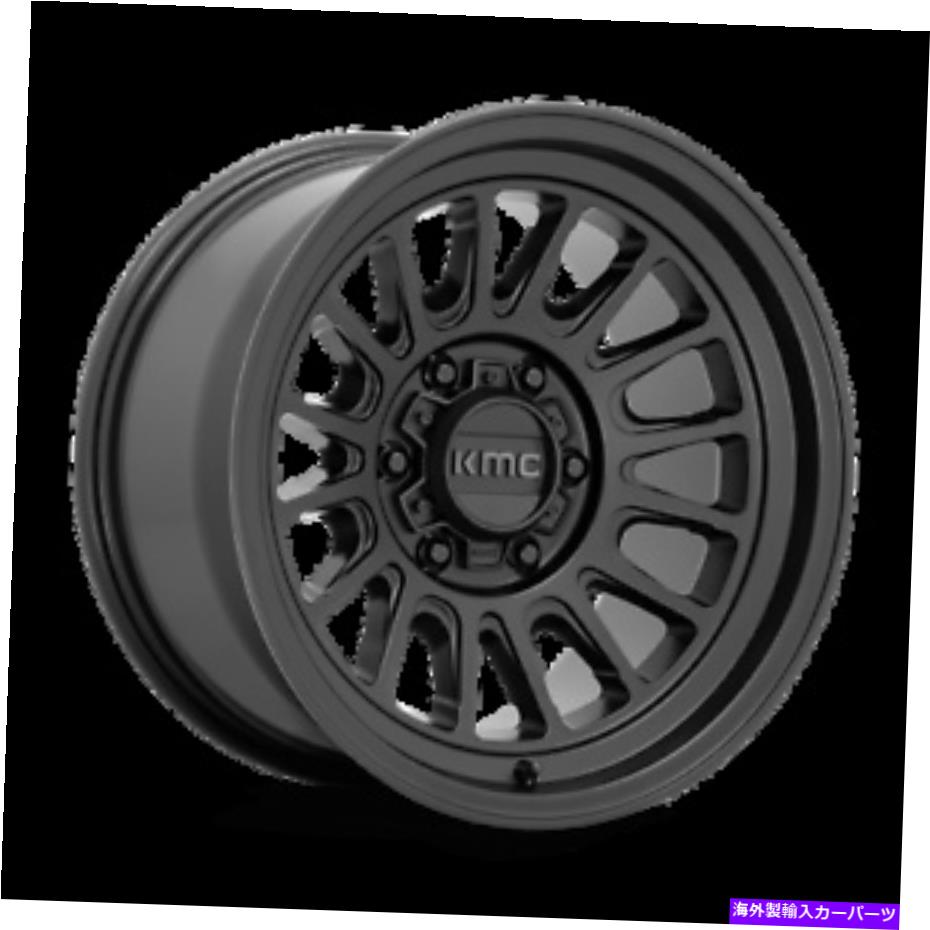 ホイール　4本セット 17x9 kmc km724インパクトolサテンブラックホイール5x5（-12mm）セット4 17x9 KMC KM724 IMPACT OL Satin Black Wheels 5x5 (-12mm) Set of 4