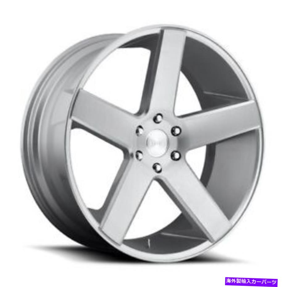 ホイール　4本セット 22x9.5 S218ダブバラーブラッシングシルバーホイール6x5.5（19mm）セット4のセット 22x9.5 S218 Dub Baller Brushed Silver Wheels 6x5.5 (19mm) Set of 4