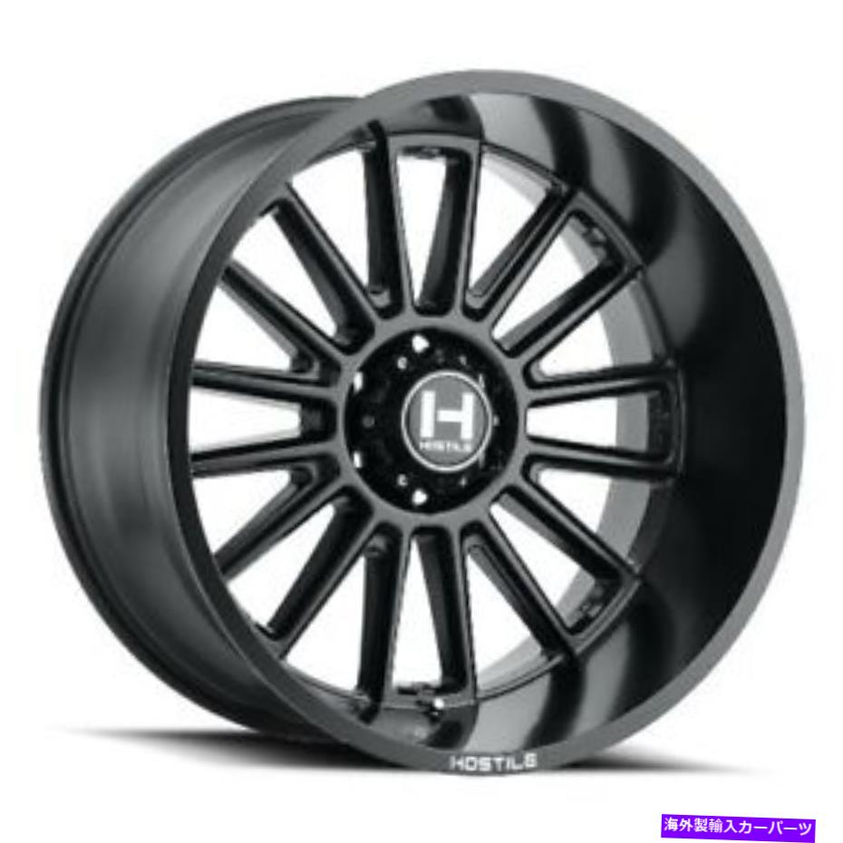 ホイール　4本セット 20x12敵対的H115プレデターアスファルト（サテンブラック）ホイール6x135（-44mm）セット4 20x12 Hostile H115 Predator Asphalt (Satin Black) Wheels 6x135 (-44mm) Set of 4