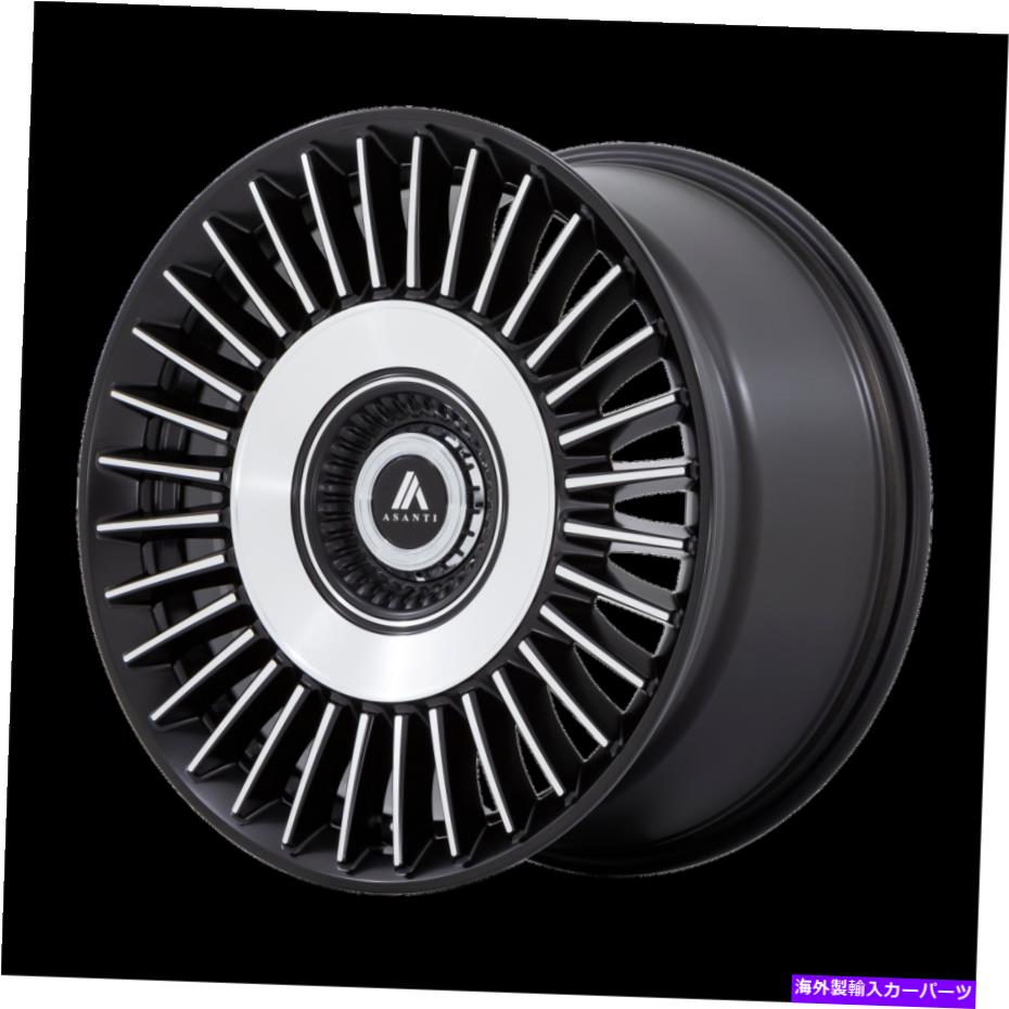 ホイール　4本セット 22x9アサンティブラックABL-40ティアラブラック機械加工ホイール5x112/5x120（27m..