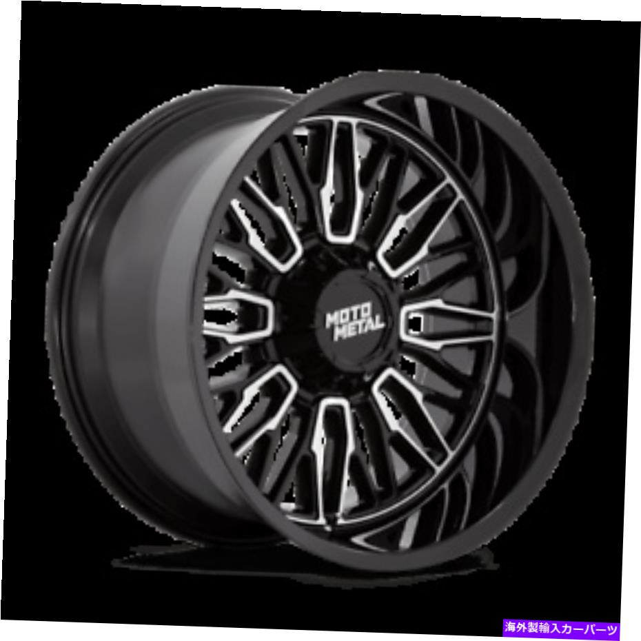 ホイール　4本セット 22x10 Moto Metal Mo809 Stinger Black Mach Wheels 6x135/6x5.5（-18mm）セット4 22x10 Moto Metal MO809 Stinger Black Mach Wheels 6x135/6x5.5 (-18mm) Set of 4
