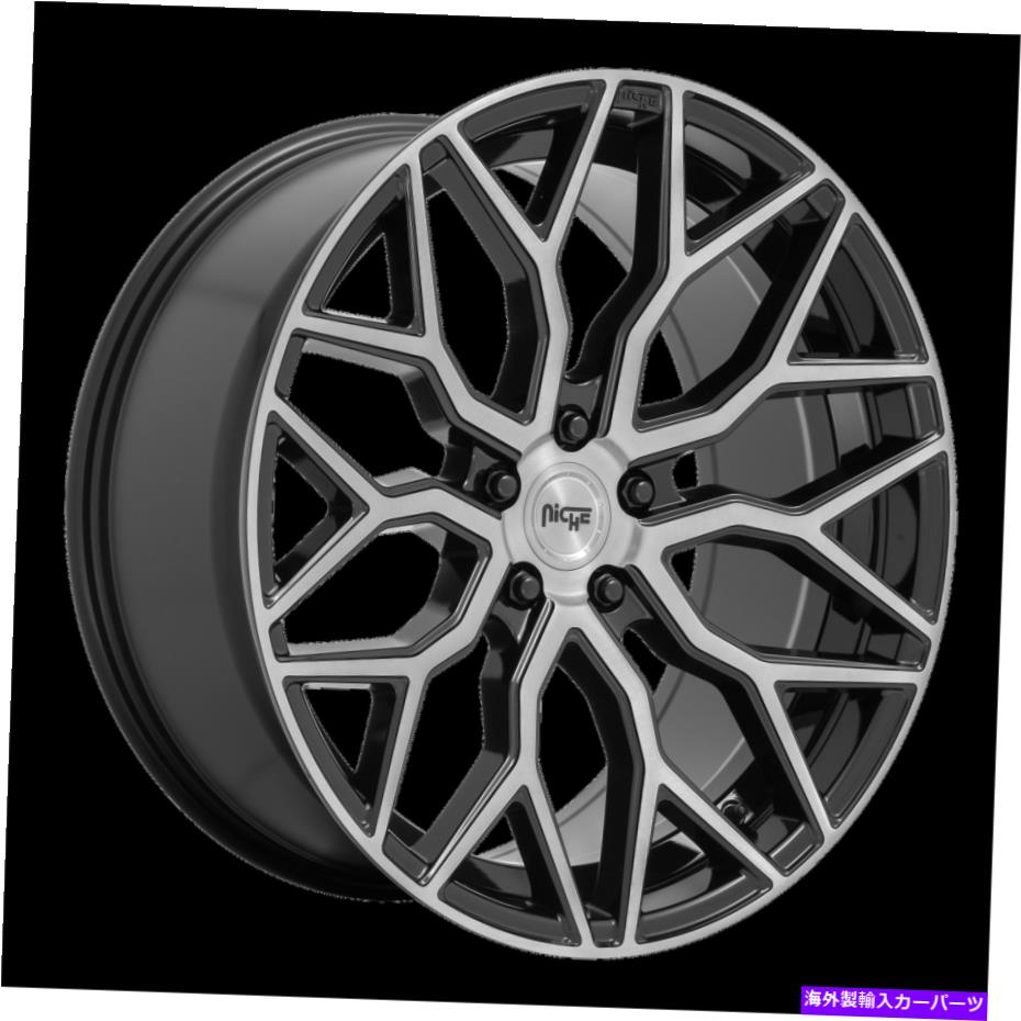 ホイール　4本セット 22x10ニッチ1PC M262マッツァンティグロスブラックホイール5x112（20mm）セット4 22x10 Niche 1pc M262 MAZZANTI Gloss Black Wheel 5x112 (20mm) Set of 4