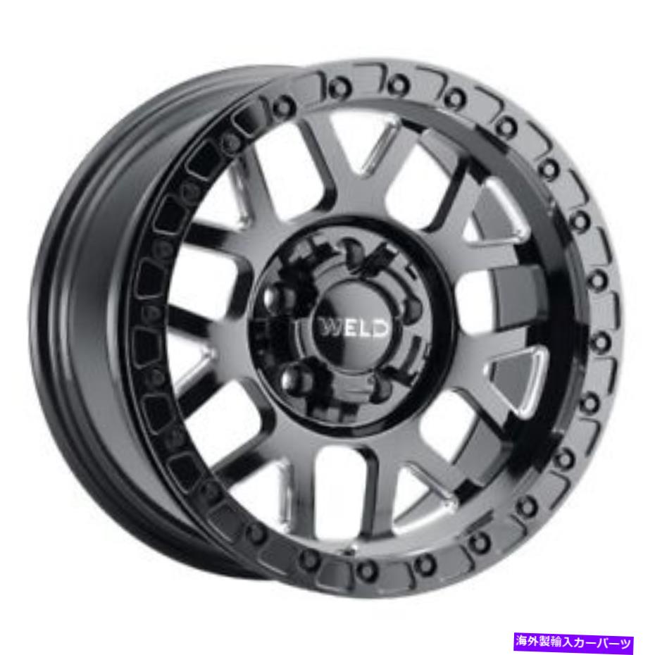 ホイール　4本セット 17x9溶接オフロードW902シンチビードロックブラックホイール5x5/5x5.5（-12mm）セット4 17x9 WELD Off-Road W902 Cinch BEADLOCK Black Wheels 5x5/5x5.5 (-12mm) Set of 4 1