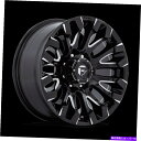 ホイール 4本セット 20x9燃料D828地震グロスブラックミリングホイール8x6.5(1mm)セット4のセット 20x9 Fuel D828 Quake Gloss Black Milled Wheels 8x6.5 (1mm) Set of 4