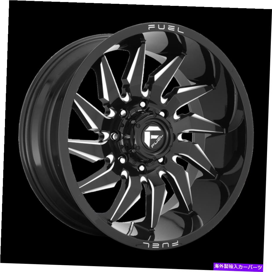 ホイール　4本セット 22x12燃料D744セイバーグロスブラックミリングホイール8x170（-44mm）セット4 22x12 Fuel D744 Saber Gloss Black Milled Wheels 8x170 (-44mm) Set of 4